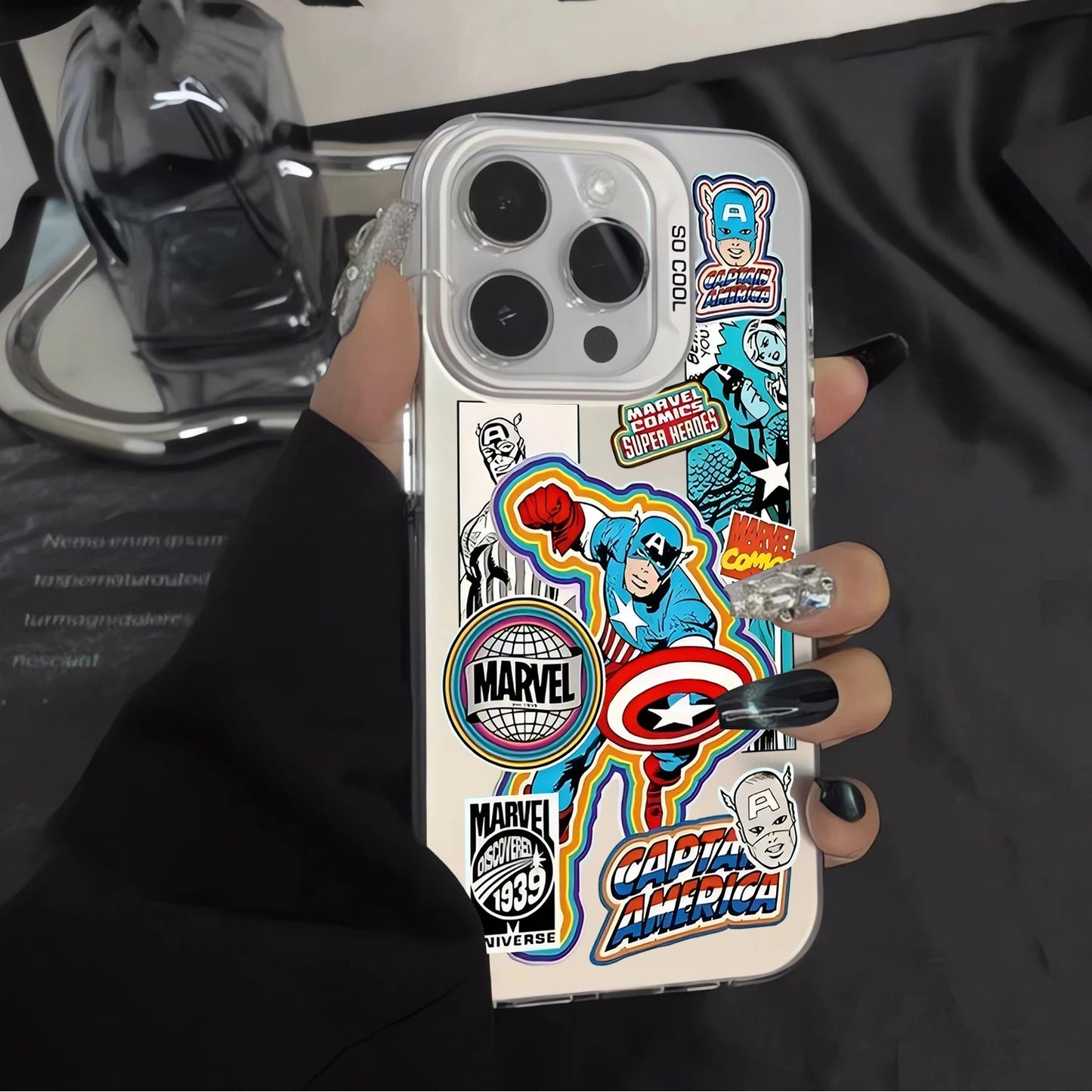 Coque de Téléphone Captain America - Design Comics Rétro