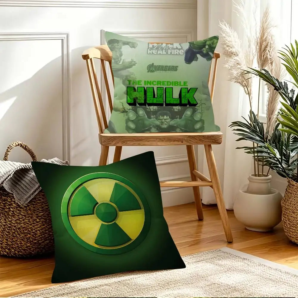 Housse de Coussin Hulk - Chibi Fond Comics