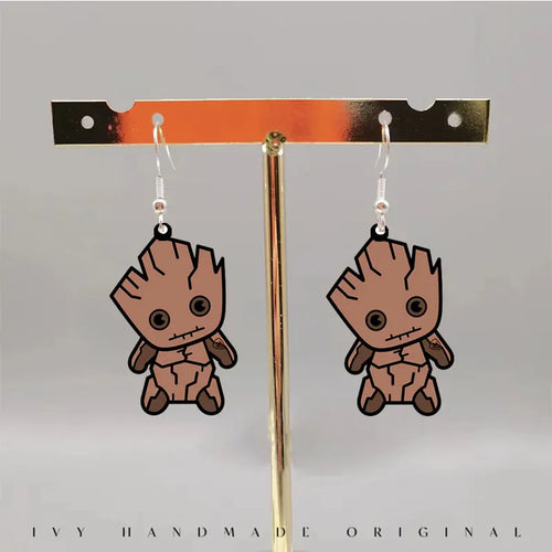 Boucles d'Oreilles Guardians of the Galaxy Baby Groot - Assis