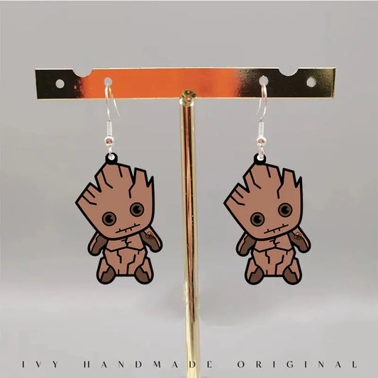 Boucles d'Oreilles Guardians of the Galaxy Baby Groot - Assis