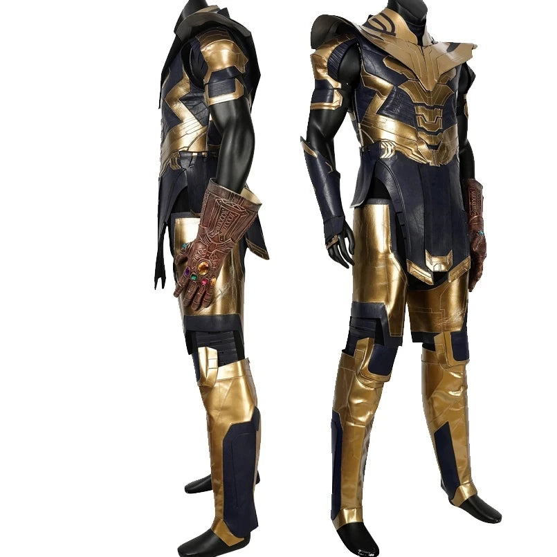 Déguisement Thanos - Armure Endgame Bleu Marine et Or avec Bottes