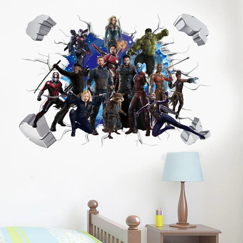 Sticker Mural Avengers Captain America - Décoration 3D Chambre Enfant