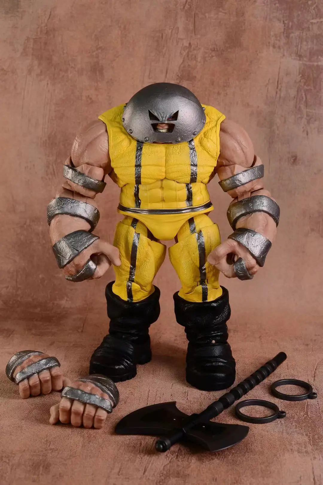 Figurine Wolverine Prison Weapon X - Combinaison Jaune Hache Menottes 9 Pouces
