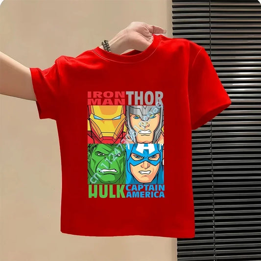 Camiseta Infantil Avengers - Diseño Thor Hulk Rojo