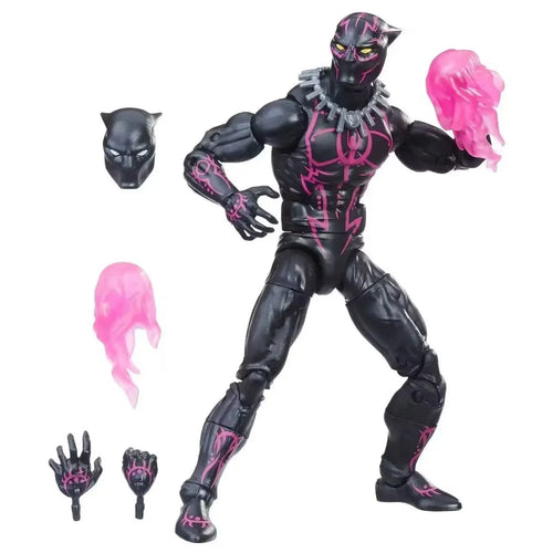 Figurine Marvel Legends Black Panther - Costume Vibranium Effets Roses 15cm