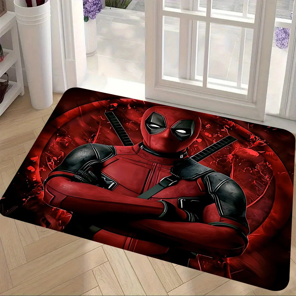 Tapis Marvel Deadpool - Design Bras Croisés Rouge Sang