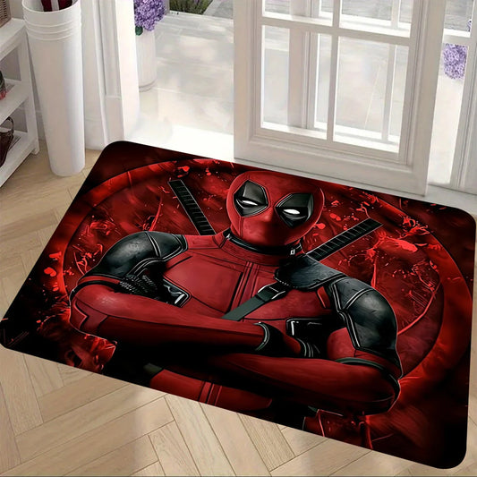 Tapis Marvel Deadpool - Design Bras Croisés Rouge Sang