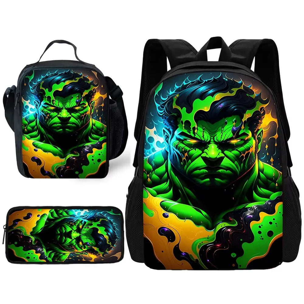 Ensemble Sac à Dos Hulk - Effet Peinture Liquide Cosmique