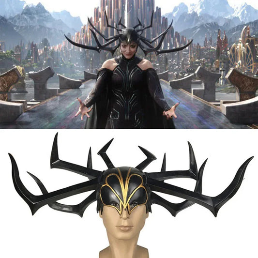 Casco Cosplay Hela - Diosa de la Muerte Corona Negra