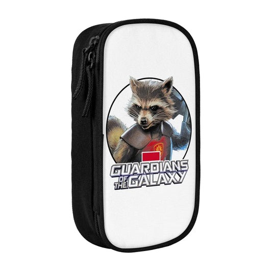 Estuche Avengers Rocket Raccoon - Logo Guardianes Fondo Blanco