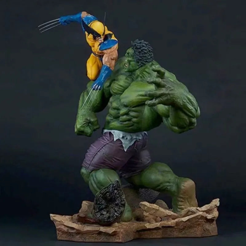 Statue Hulk contre Wolverine PVC - Scène de Combat Collector