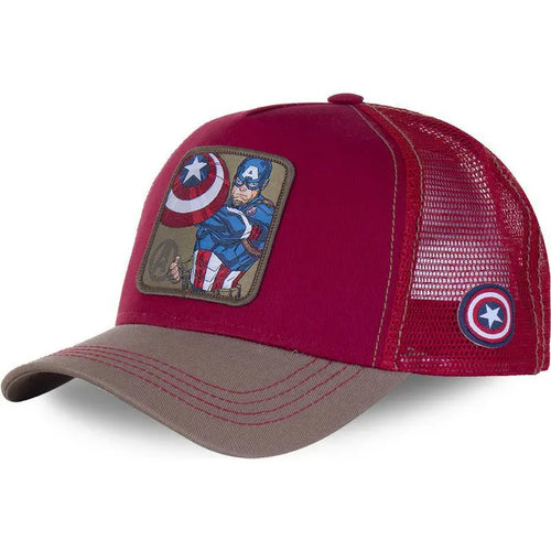 Casquette Captain America - Bordeaux et Kaki
