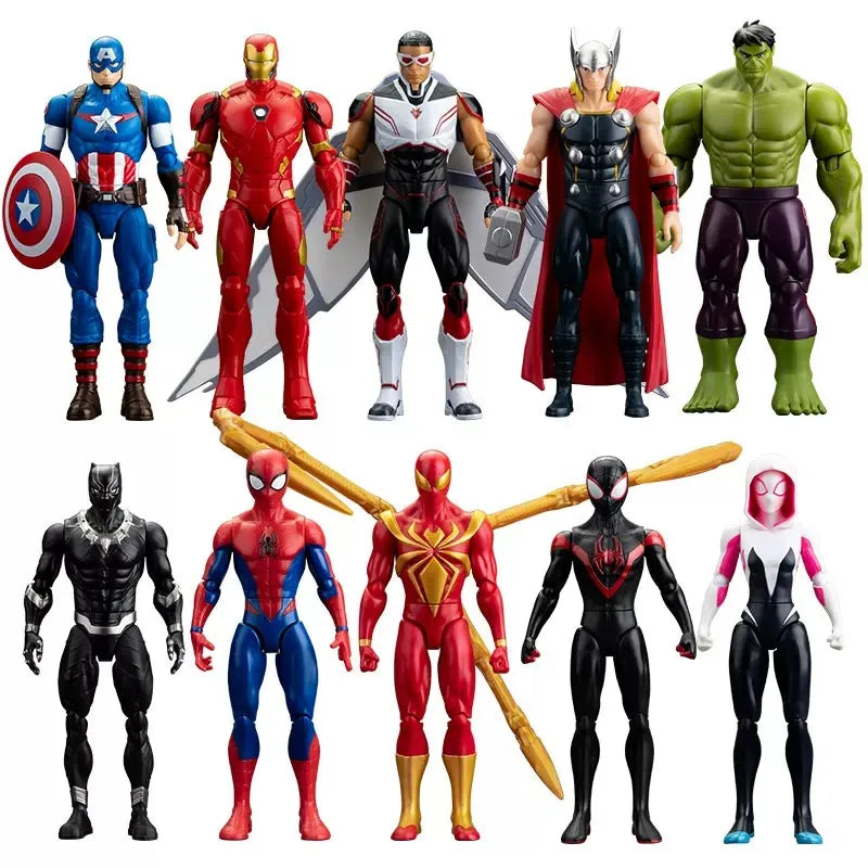 Coffret Avengers - Collection Multi-Personnages Iron Man Thor Hulk Spider-Man 18cm