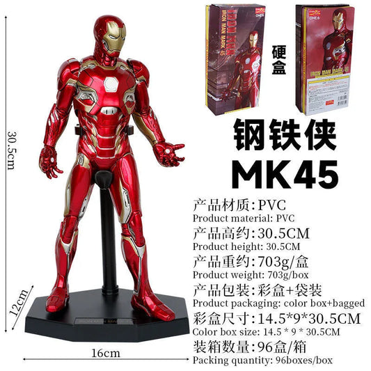 Figura Estatua Iron Man MK45 - PVC 30cm