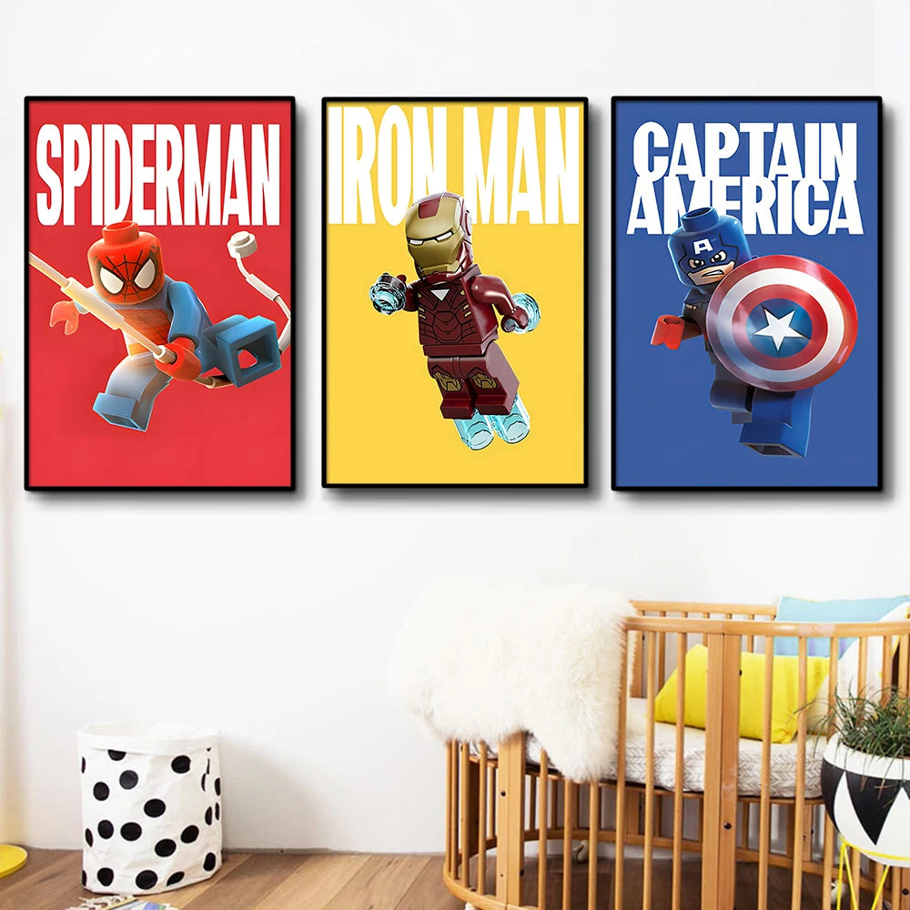 Poster Avengers Wolverine - Style Chibi Fond Jaune