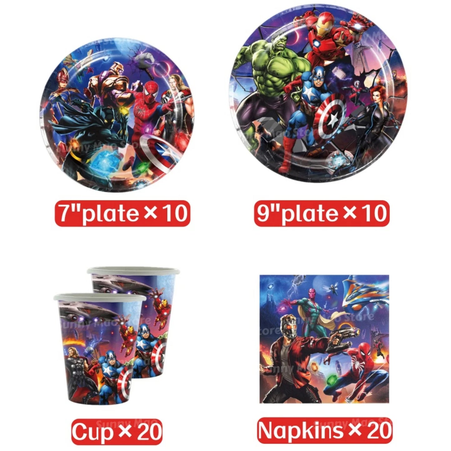 Kit Décoration Anniversaire Avengers - Ballons Chiffres Iron Man Spider-Man