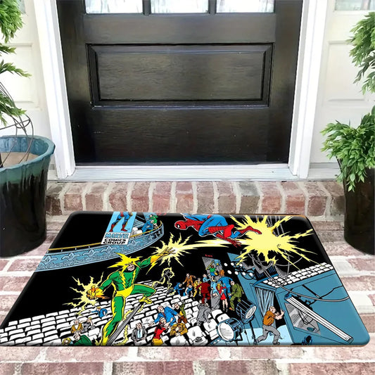 Alfombra Marvel Avengers - Diseño Mosaico Cómics Multicolor