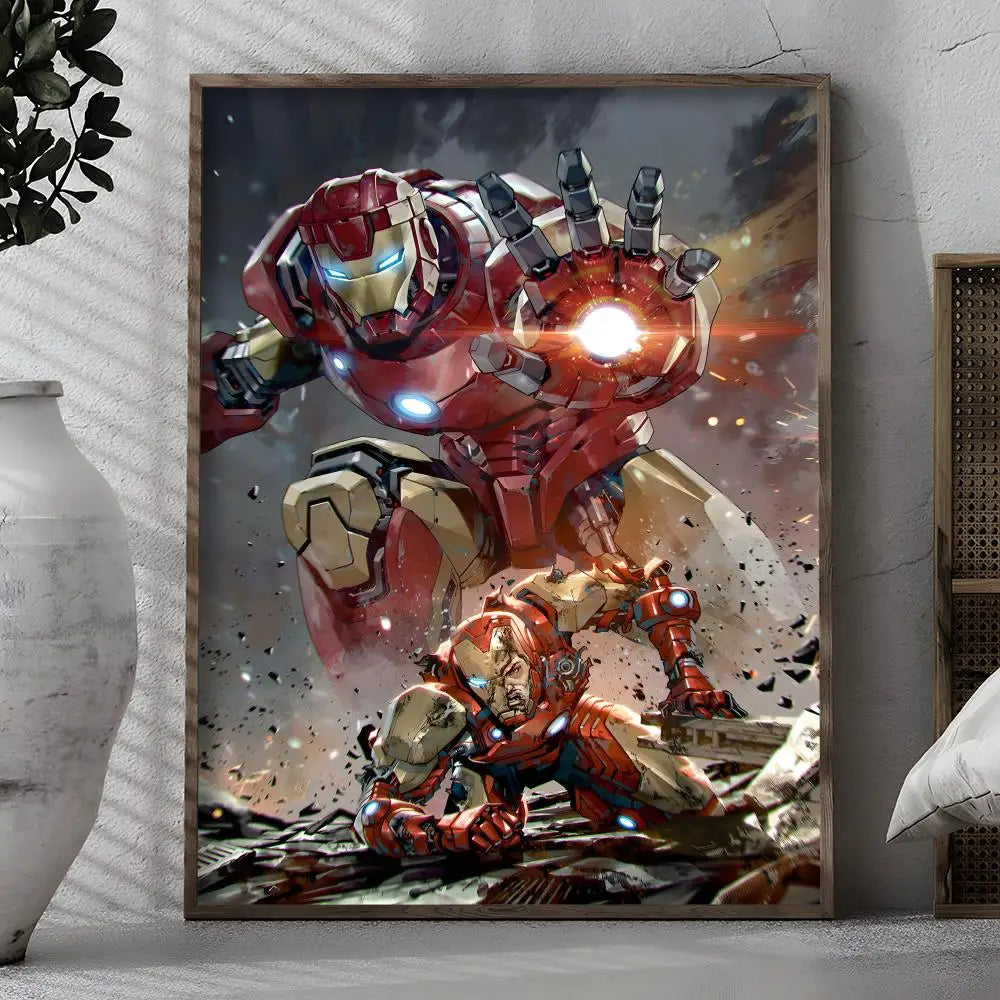 Sticker Iron Man - Ville en Feu
