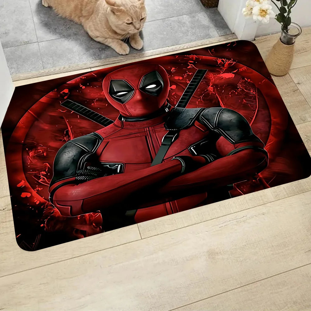Tapis Marvel Deadpool - Design Bras Croisés Rouge Sang