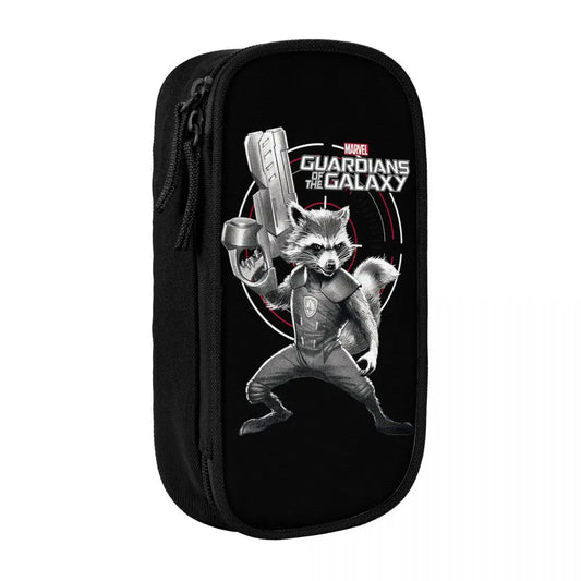Estuche Vengadores Rocket Raccoon - Guardianes de la Galaxia Negro Blanco