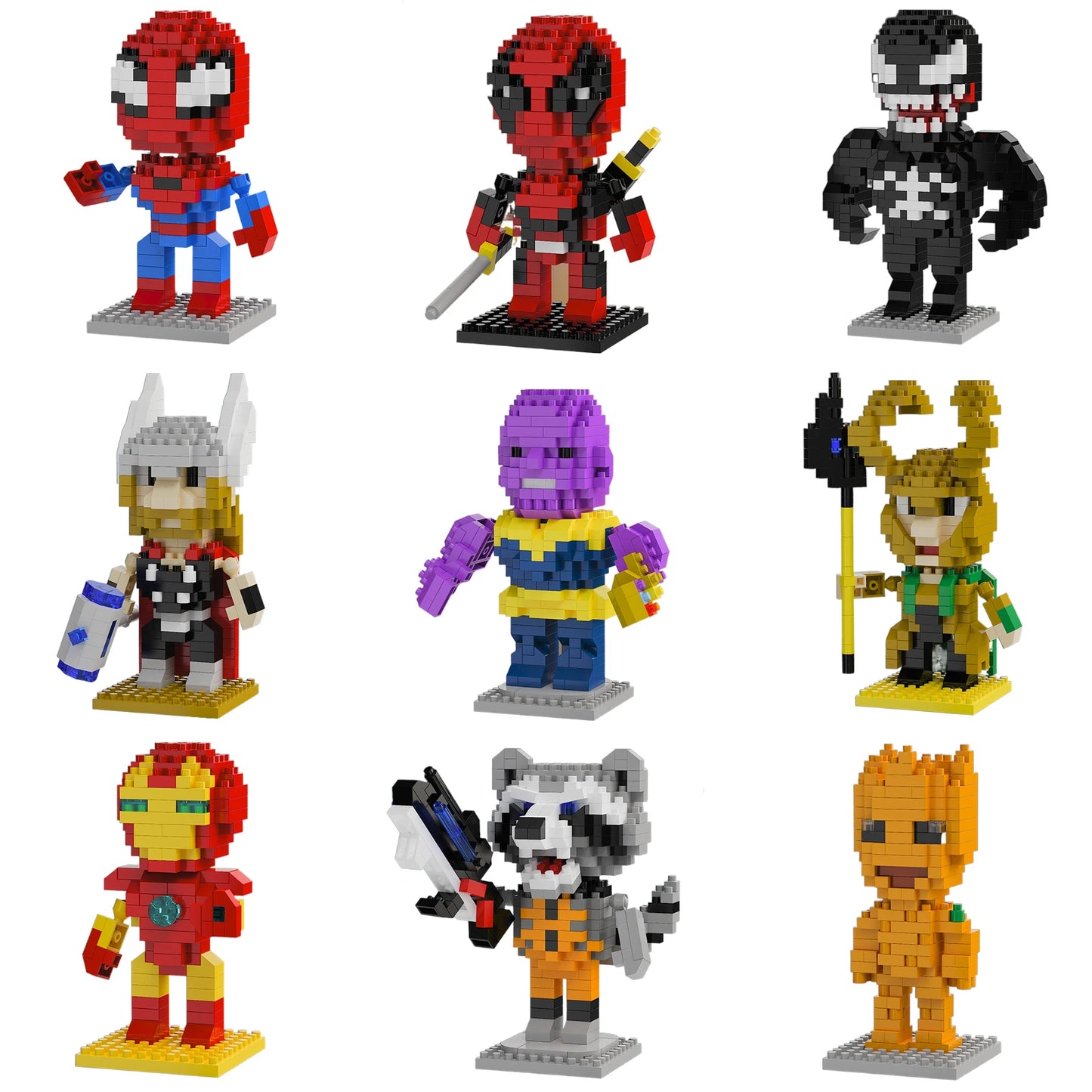 Blocs de Construction Avengers Deadpool Chibi - Katanas