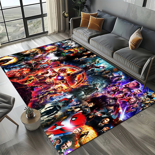 Alfombra Avengers 3D - Diseño Equipo Multicolor