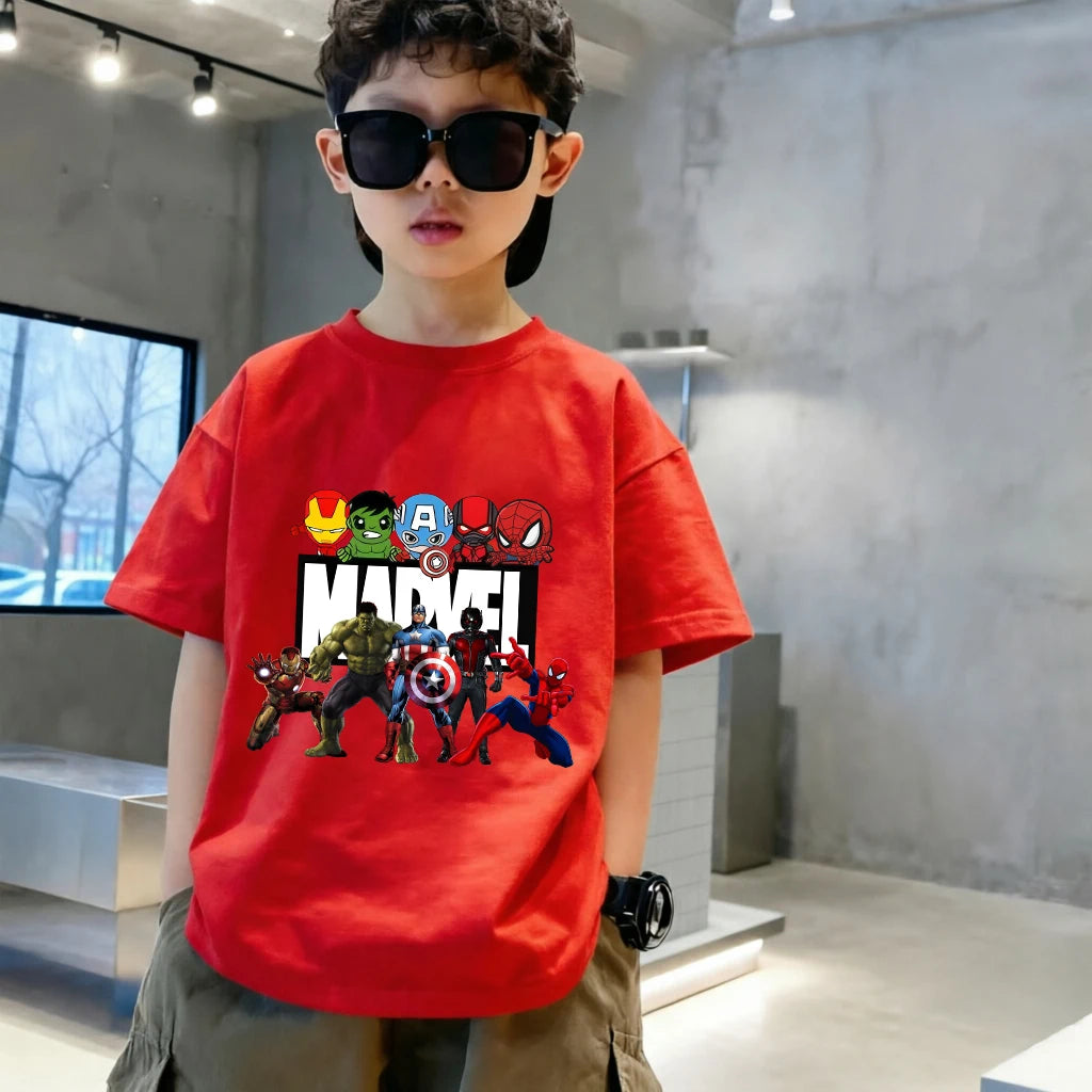T-shirt Enfant Marvel - Groupe Chibi Multicolore