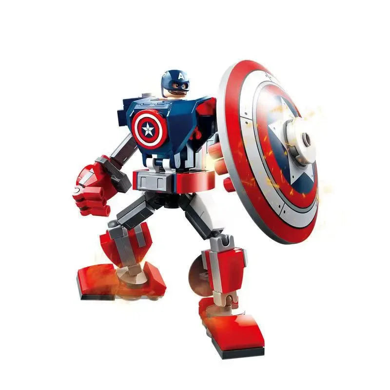Set Building Blocks Mecha Avengers - Captain America Hulk Wolverine Thanos