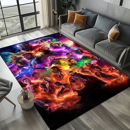 Alfombra Avengers 3D - Diseño Silueta Llama Violeta