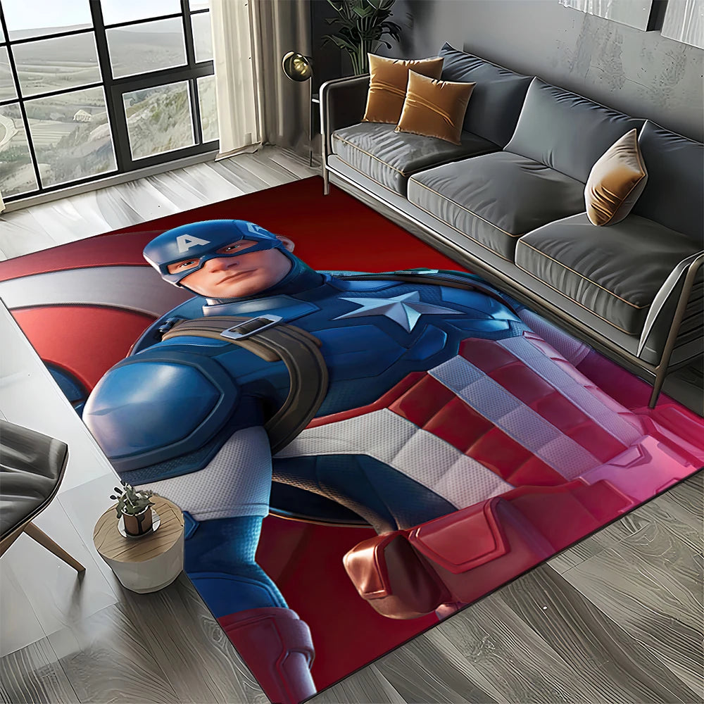 Tapis Avengers 3D - Design Captain America Bouclier