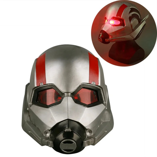 Casco Ant-Man - Diseño Gris Plateado LED Rojo