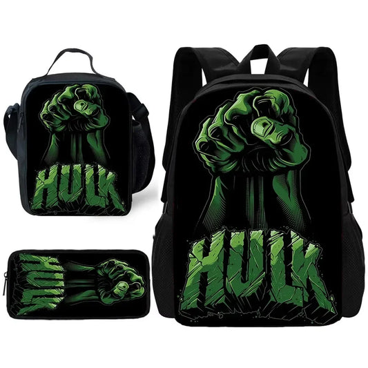 Set Mochila Hulk - Puño Vectorial Texto HULK