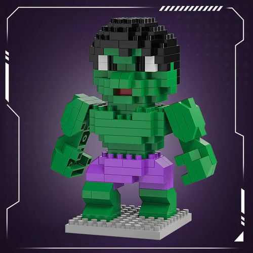 Blocs de Construction Avengers Hulk Chibi - Vert Violet