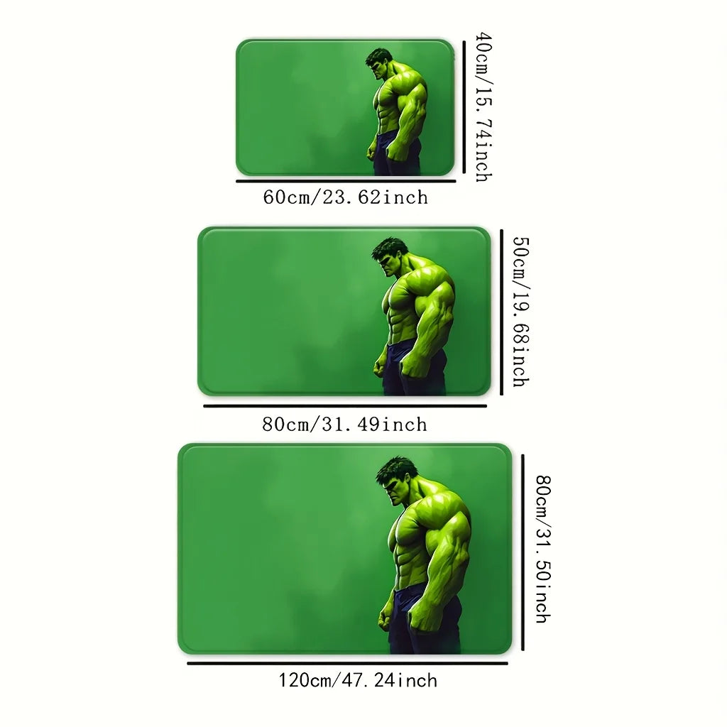 Tapis Avengers Hulk - Profil Torse Vert