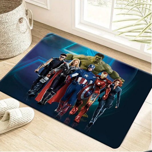 Tapis d'Entrée Avengers - Équipe Complète Bleu
