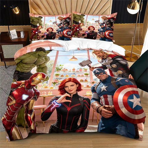 Parure de Lit Avengers - Iron Man Hulk Captain America Thor Black Widow