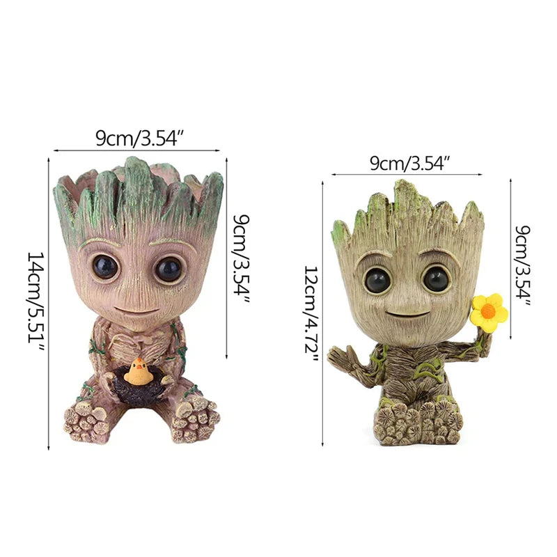 Pot à Plantes Baby Groot - Porte-Crayons Multi-Poses Rangement