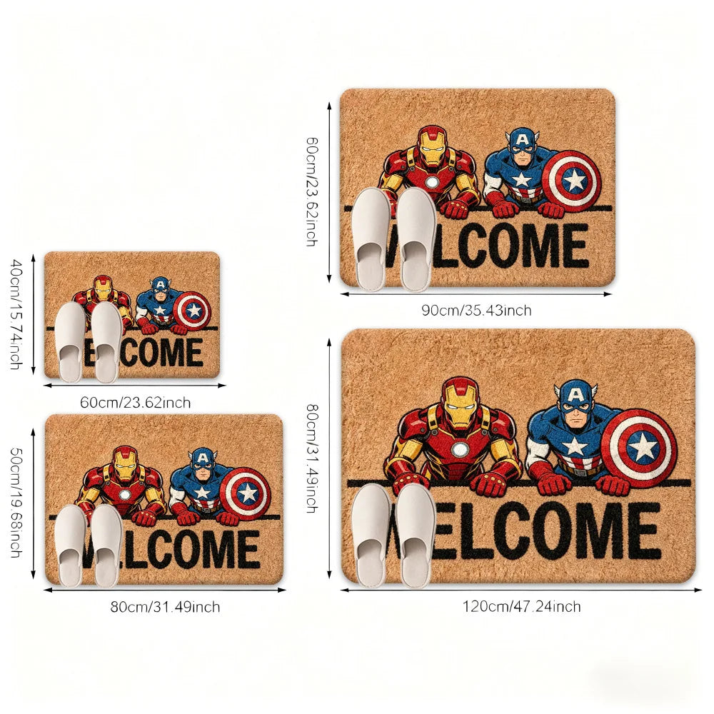 Tapis Marvel Deadpool & Wolverine - Design Duo Rouge Intense