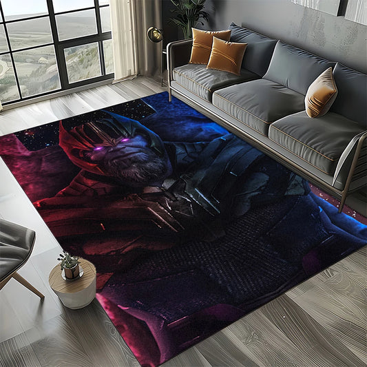 Alfombra Avengers 3D - Diseño Iron Man Azul Blanco