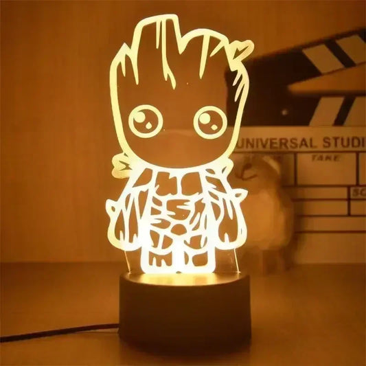 Lámpara LED Avengers Baby Groot - Simple 3D 18cm
