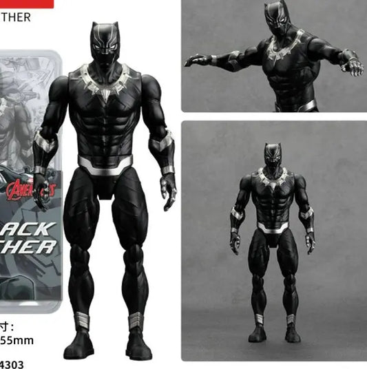 Figurine Avengers Black Panther - Modèle Deluxe Noir et Argent 18cm