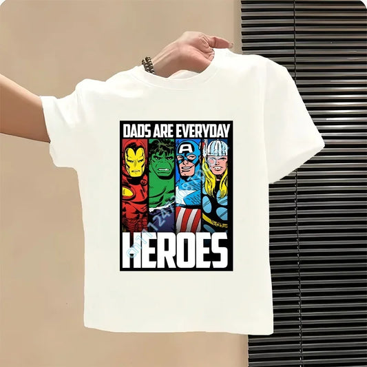 Camiseta infantil Avengers - Diseño Heroes Blanco