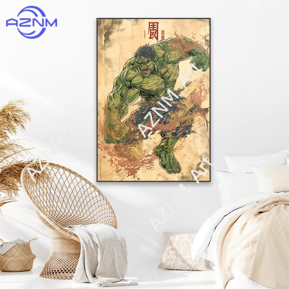 Poster Avengers Deadpool - Style Samouraï Japonais