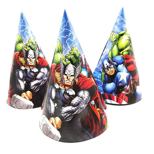 Décoration Anniversaire Avengers - Chapeaux x6