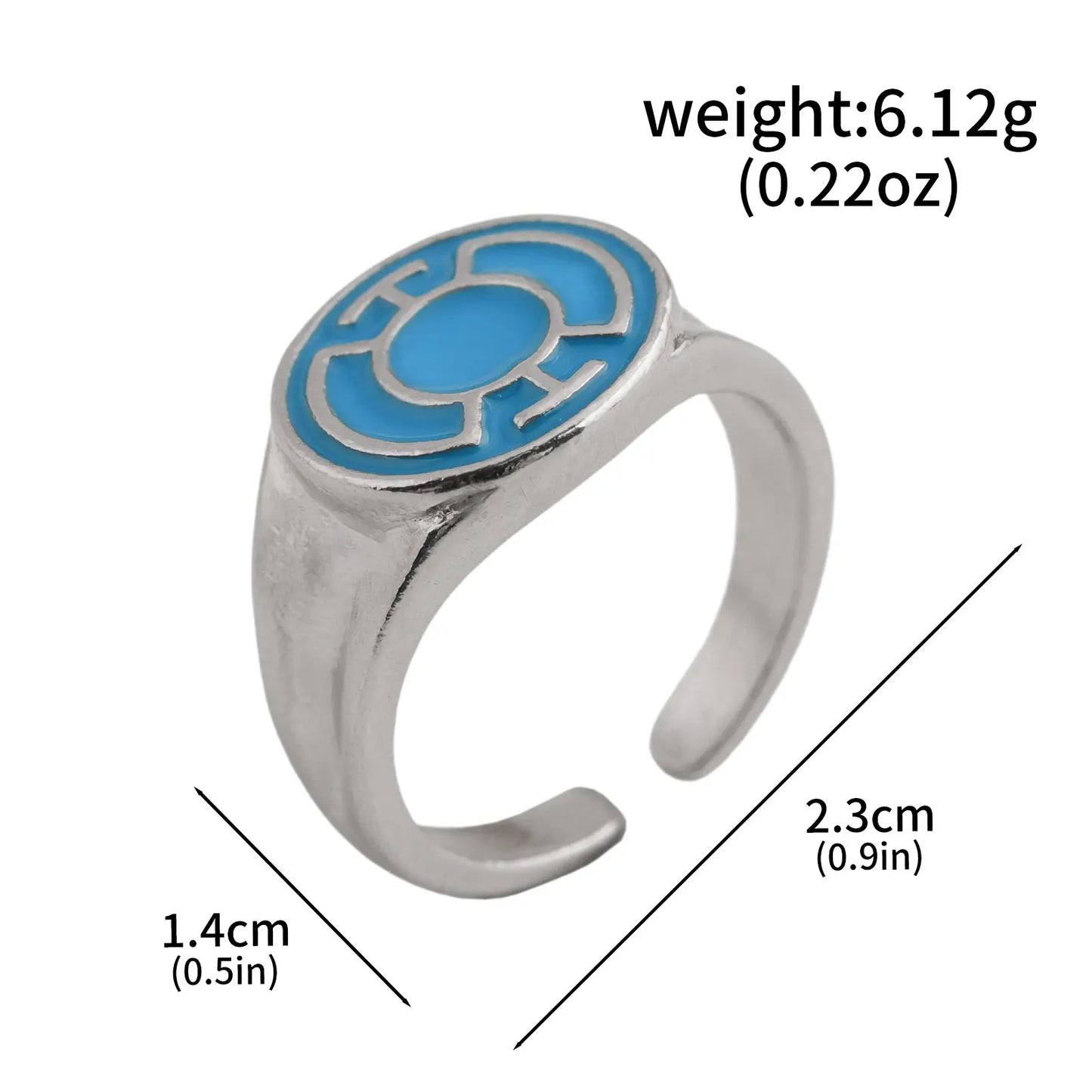 Bague Avengers - Symbole Bleu Cercle