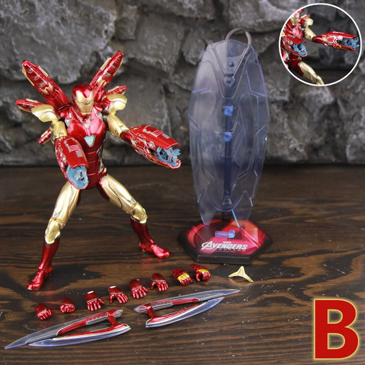 Figura ZD Toys Iron Man MK85 2.0 LED - Pose de Combate con Repulsores