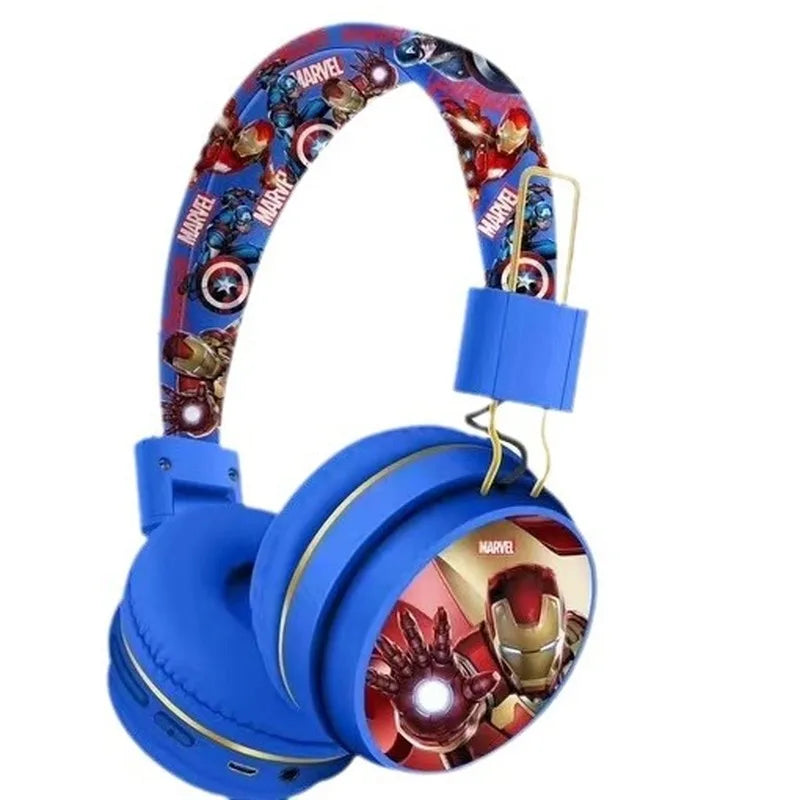 Casque Bluetooth Avengers Iron Man Captain America - Bleu
