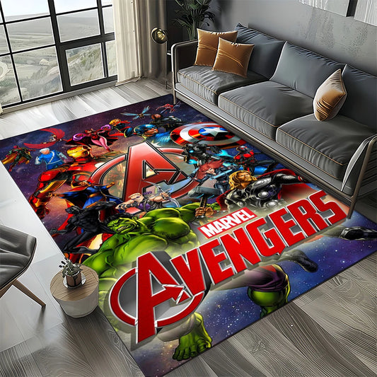 Alfombra Avengers 3D - Diseño Logo Rojo