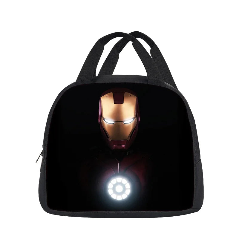 Sac Repas Cabas Avengers Iron Man - Casque Sombre Réacteur Circulaire
