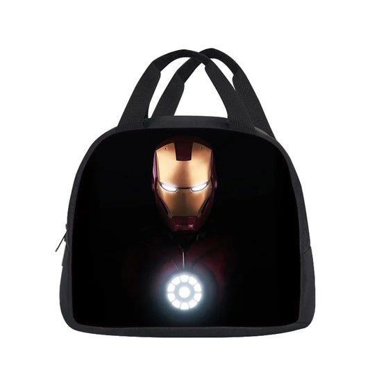 Sac Repas Cabas Avengers Iron Man - Casque Sombre Réacteur Circulaire